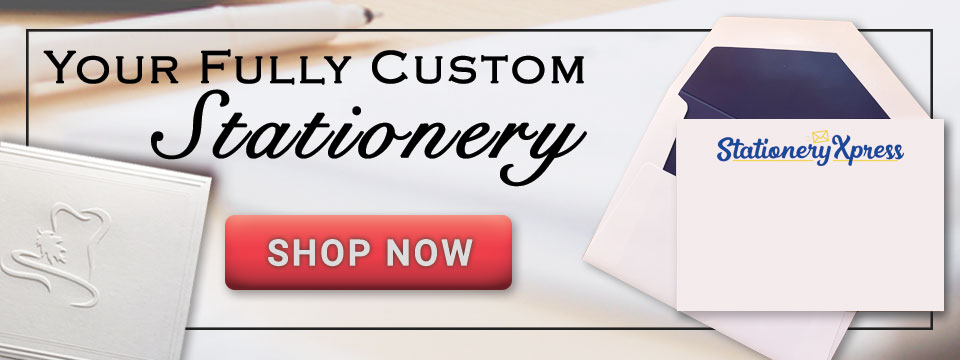 Clic here to shop for fully custom logo stationery items